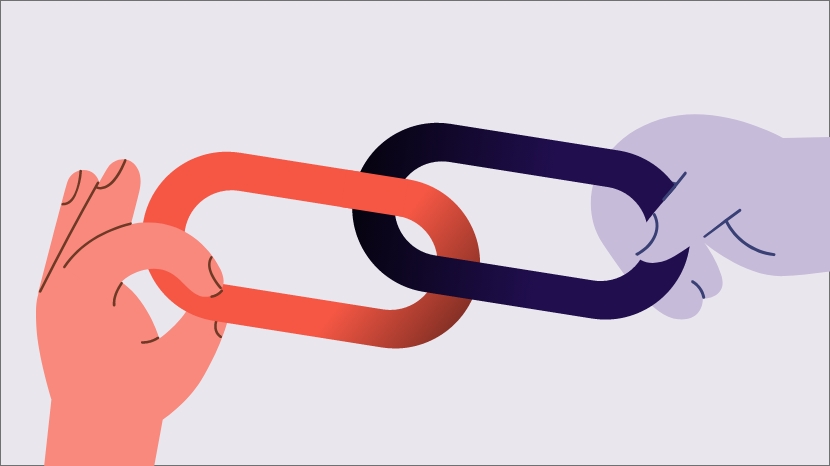 Feature image showing chains to represent link building
