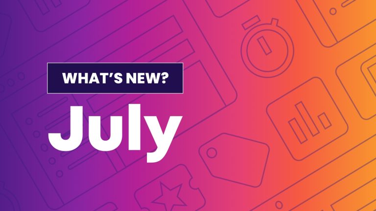 Feature image saying what's new july